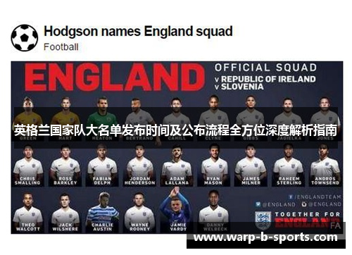 英格兰国家队大名单发布时间及公布流程全方位深度解析指南 英格兰国家队大名单发布时间及公布流程全方位深度解析指南